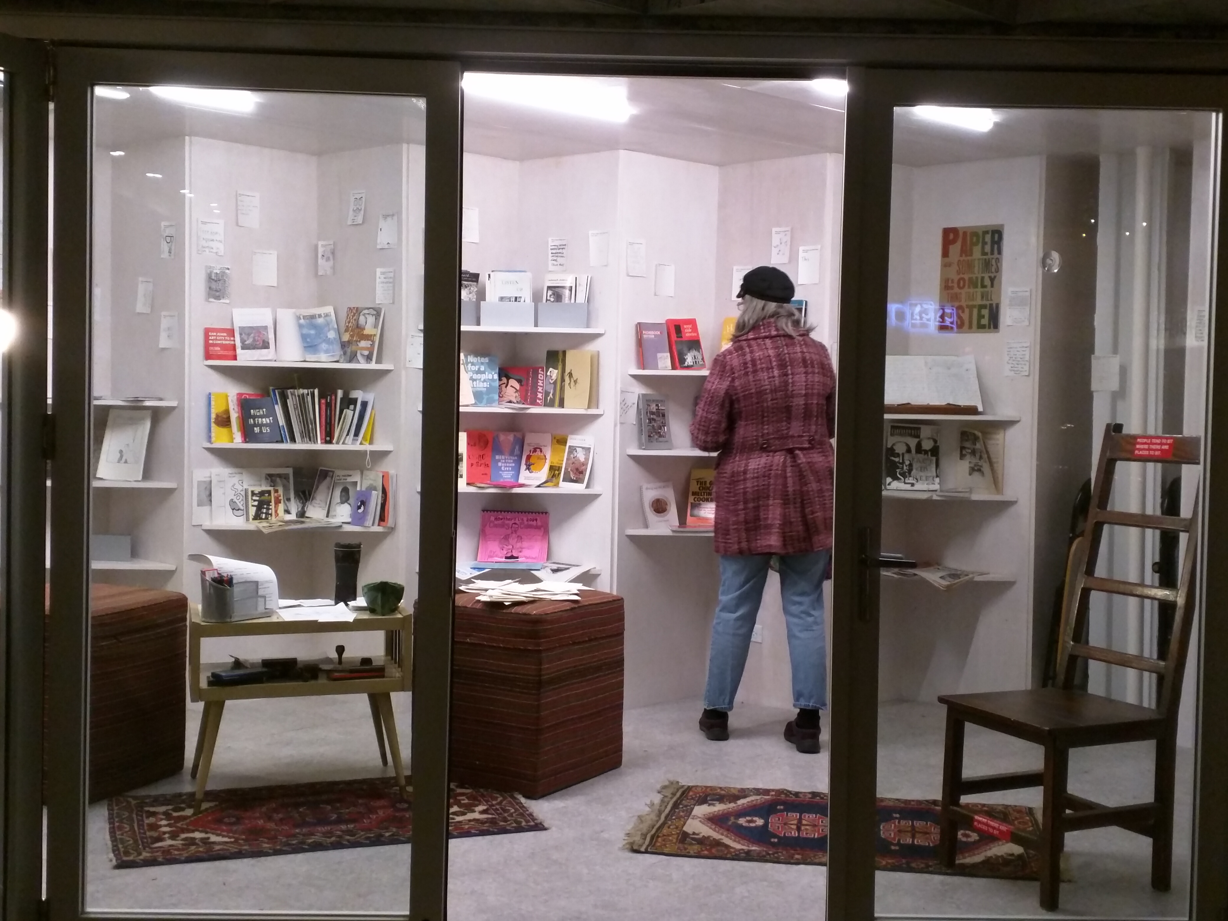 Rewritable Wicker Park Pop Up Library at Boombox, 2015